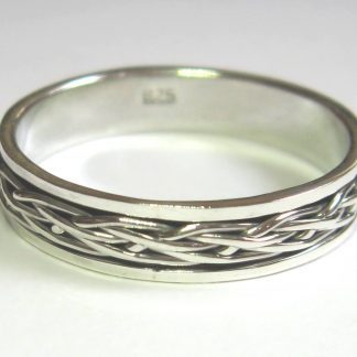 Forgó közepű ezüst gyűrű