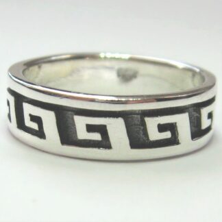 Ezüst gyűrű görög mintával