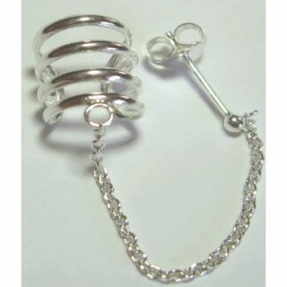 Láncos ezüst fülgyűrű