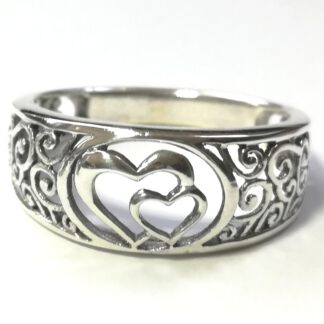 Szív a szívben ezüst gyűrű